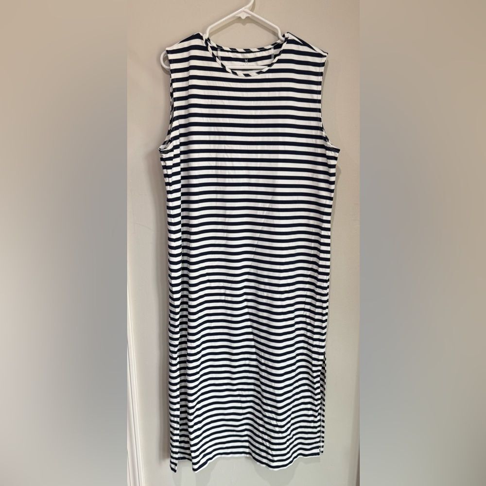 Dudley Stephens Navy and White Striped Dress